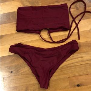 SHEIN maroon swimsuit